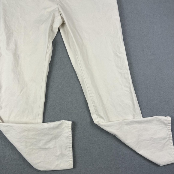 Peter Millar Pants Mens 38 Off-White Pima Cotton Chino Flat Front Golf Casual - Picture 3 of 11